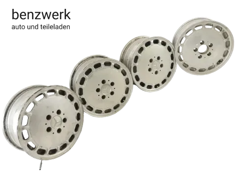 Mercedes W124 4x Alufelge Gullideckel 6,5x15 ET49 ORIGINAL 1244001802 ✔️