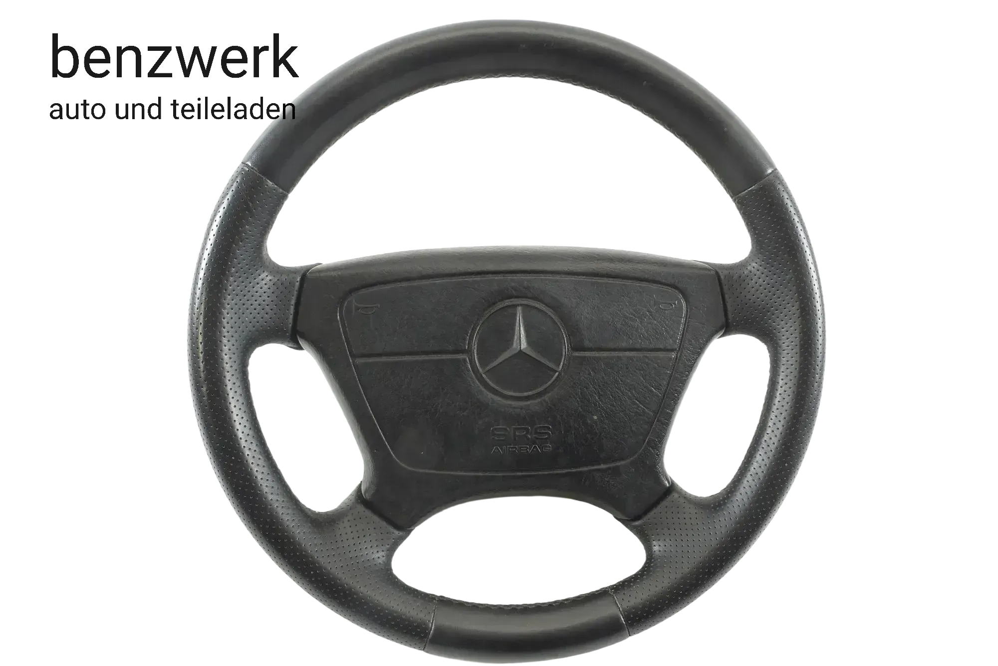 Mercedes W124 Mopf2 W202 Lenkrad Leder SRS Schwarz 390mm✔️ - Bild 1