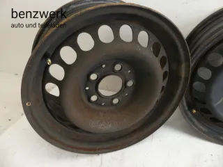 Mercedes W210 4x Stahlfelge ORIGINAL 6,5x15 ET37 2104000202 ✔️ - Bild 2