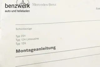 Mercedes W201 W126 W124 Montageanleitung Schonbezüge ORIGINAL ✔️ - Bild 2