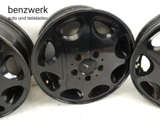 Mercedes W124 4x Alufelge schwarz 6,5x15 ET44 1244011802 ✔️ - Bild 4