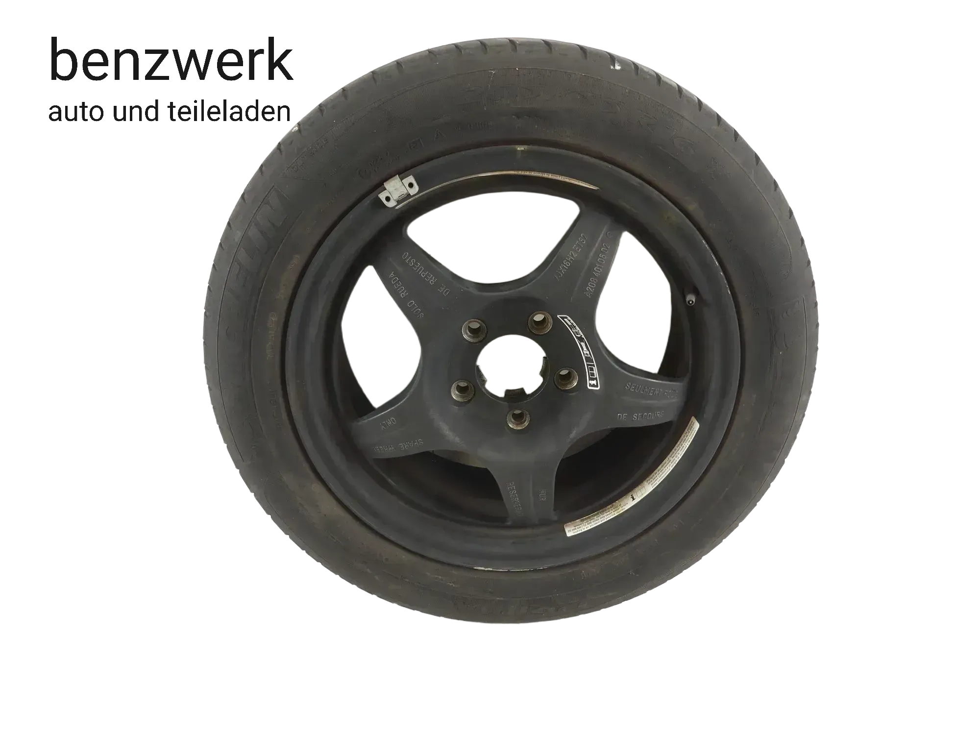 Mercedes CLK W208 Reserverad Alufelge 7x16 ET37 mit 225/55R16 2084010602 ✔️ - Bild 1