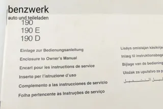 Mercedes W201 190 Betriebsanleitung Bedienungsanleitung 2045844196 201584096✔ - Bild 2