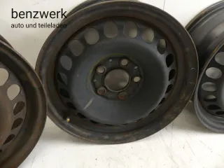 Mercedes W210 4x Stahlfelge ORIGINAL 6,5x15 ET37 2104000202 ✔️ - Bild 3